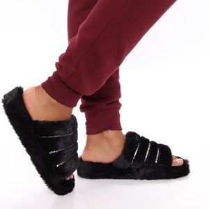 Fashion Nova Faux Fur Slides